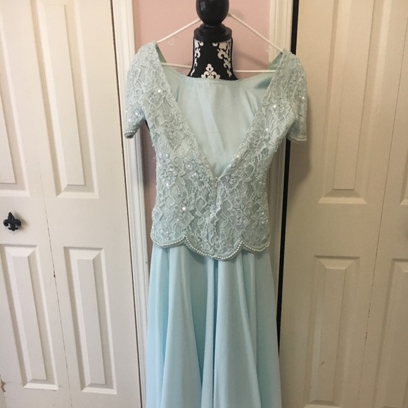 Light blue evening gown - Picture 3 of 4